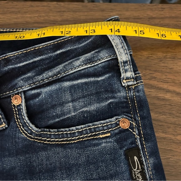 💕 Silver Suki Skinny Women's Blue Jeans 28x31 - Picture 8 of 11